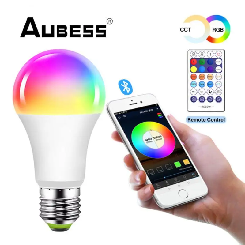 

10/8/5/2/1 шт. умная лампа Bluetooth-совместимая RGB + CCT 10 Вт Регулировка дополнительного затемнения цвета APP дистанционное управление Светодиодная ла...