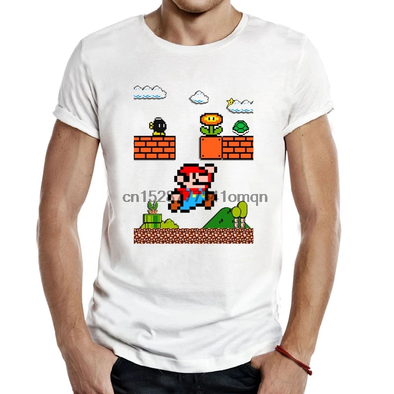 Приставка для видеоигр футболки классический Марио милый каваи geek шоу отаку