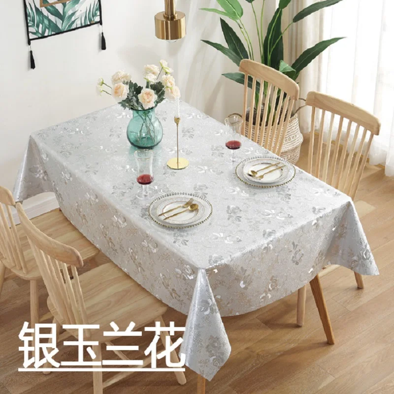 HC963-3 PVC Tablecloth Waterproof Anti-scalding Oil-proof Table Mat Wash-free Nordic Tablecloth Coffee Table Mat Printed Tablecloth - Цвет: HC963-3