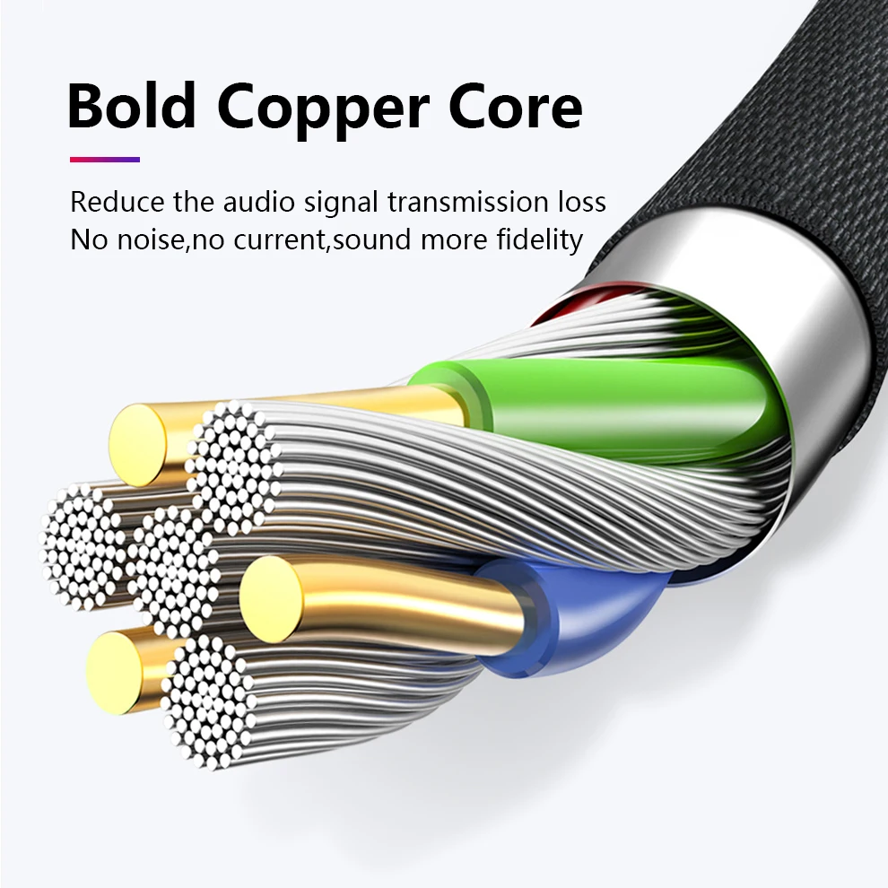 Mcdodo AUX кабель Jack 3.5мм к 3.5мм аудио Aux для Xiaomi Redmi 4x, OnePlus, автомобильных наушников и динамиков, проводная линия.