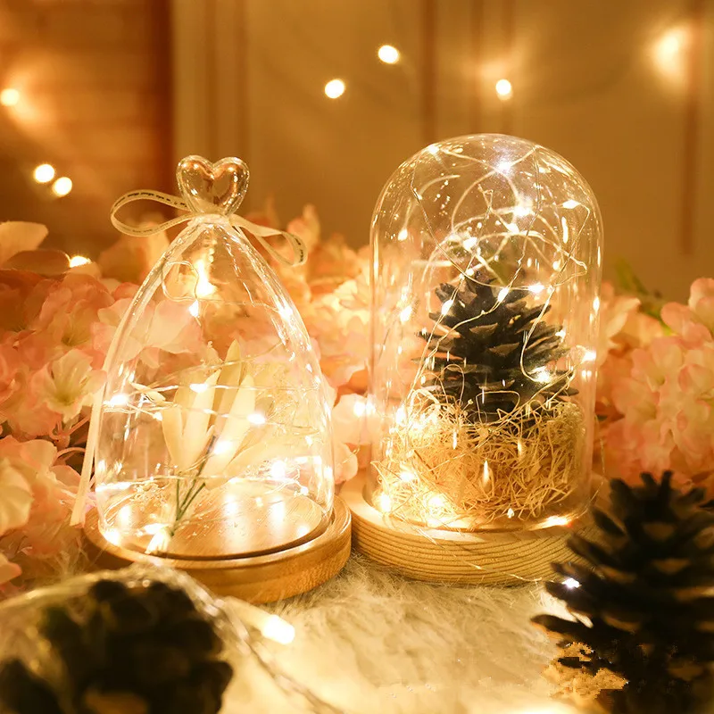 Светодиодная гирлянда из медной проволоки на батарейках длина 1 м 2 3 | Дом и сад