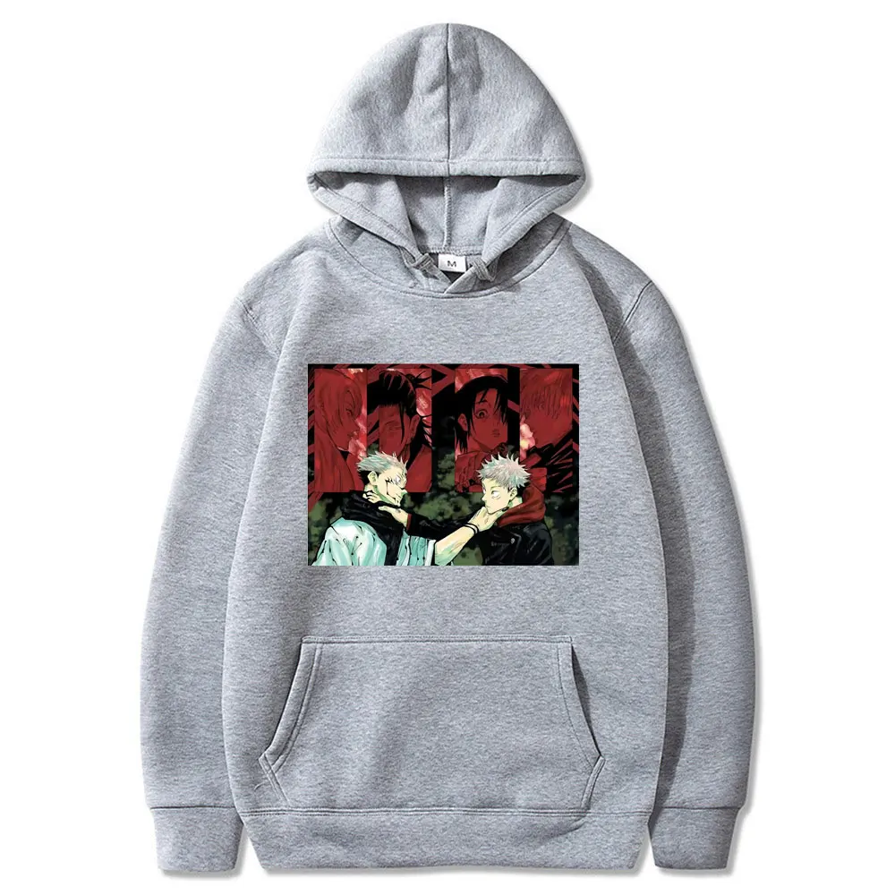 

Kawaii Japanese Anime Jujutsu Kaisen Hoodies Men Funny Cartoon Winter Warm Yuji Itadori Graphic Hoodie Harajuku Sweatshirts Male