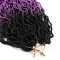 Betella Curly Faux Locs Synthetic Crochet Braids Hair Extension Bohemian Goddess Soft Natural Ombre Brown Braids With Curly Ends