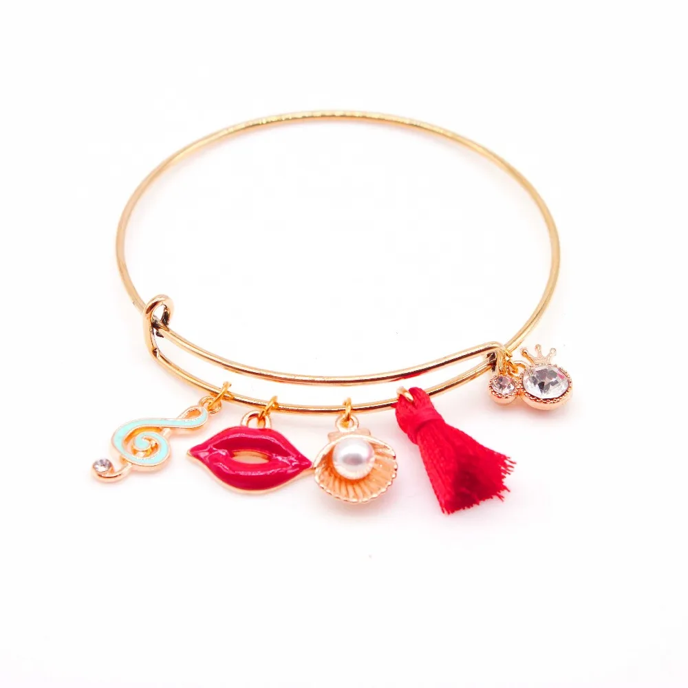 Pulseiras Feminina,, очаровательные браслеты с кисточками, расширяемые с покрытием, ювелирные изделия для женщин, Char