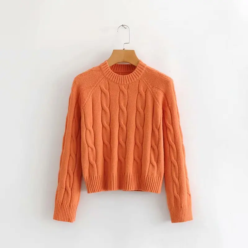 Неоновый зеленый оранжевый синий свитера женские повседневные трикотажные