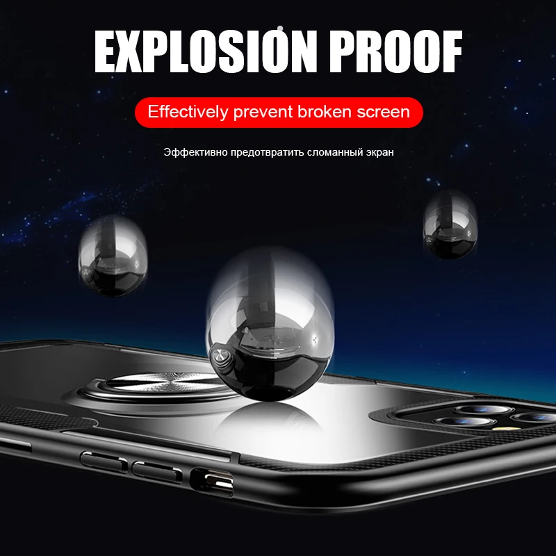 Роскошный противоударный мягкий чехол держатель для iPhone 11 Pro XR X XS Max полный 8 7 6 6s