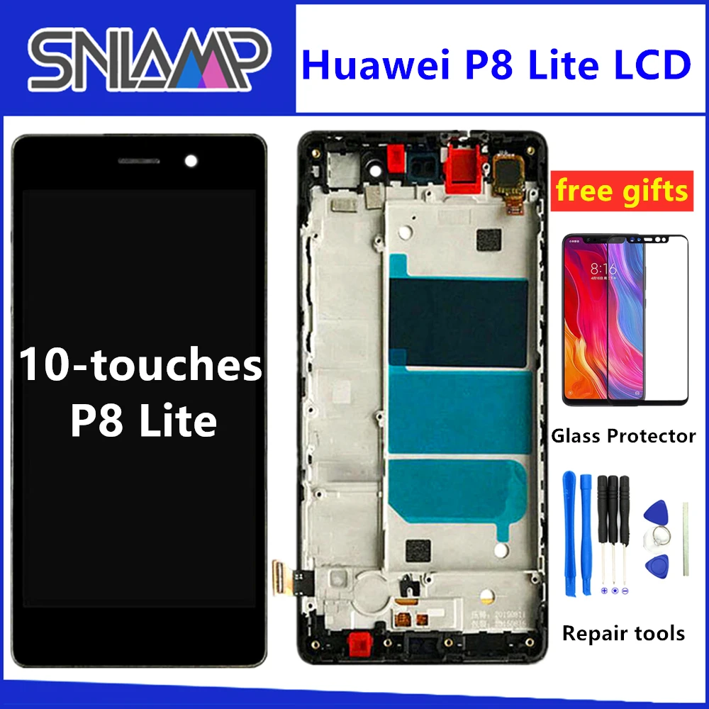 Оригинальный 5 0 &quotЖК для Huawei P8 Lite ЖК дисплей сенсорный экран дигитайзер с рамкой