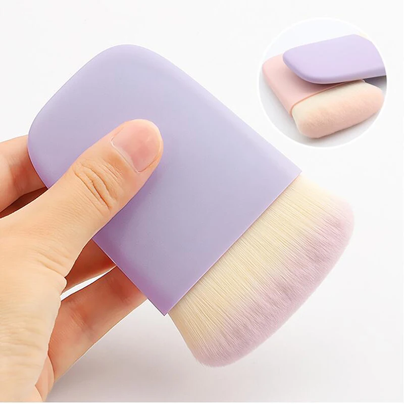 

Wonderlife Portable flat Foundation Makeup brush Plastic Buffing Foundation cover Professional Make up brushes