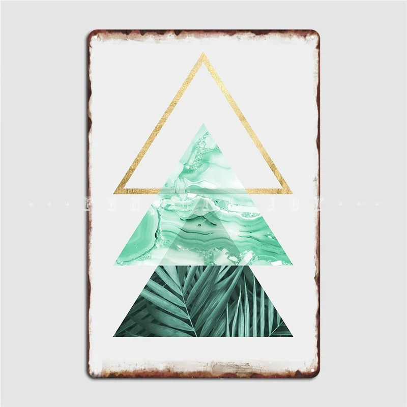 

Botanical Polygon I Metal Sign Club Party Club Bar Wall Decor Design Tin Sign Poster