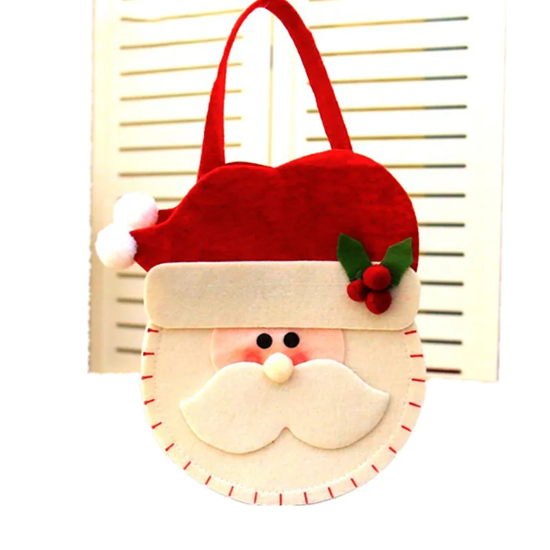 

15x18cm Christmas Santa Claus Candy Bag Elk Snowman candy bag for kids New year festival party decoration supplie christmas gift