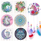 DIY алмазная живопись Ловец снов колокольчики особой формы дрель Бриллиантовая мозаичная фигурка животного цветок Мандала искусство комплекты, украшение для дома