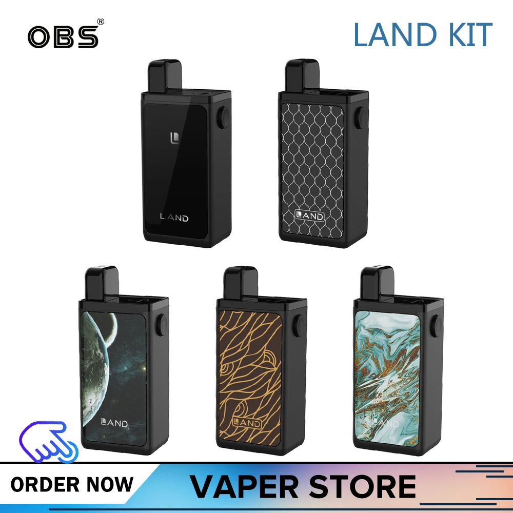 Оригинальный OBS Land Vape Pod Kit 750 мАч встроенный аккумулятор 1 5 мл емкость электронная