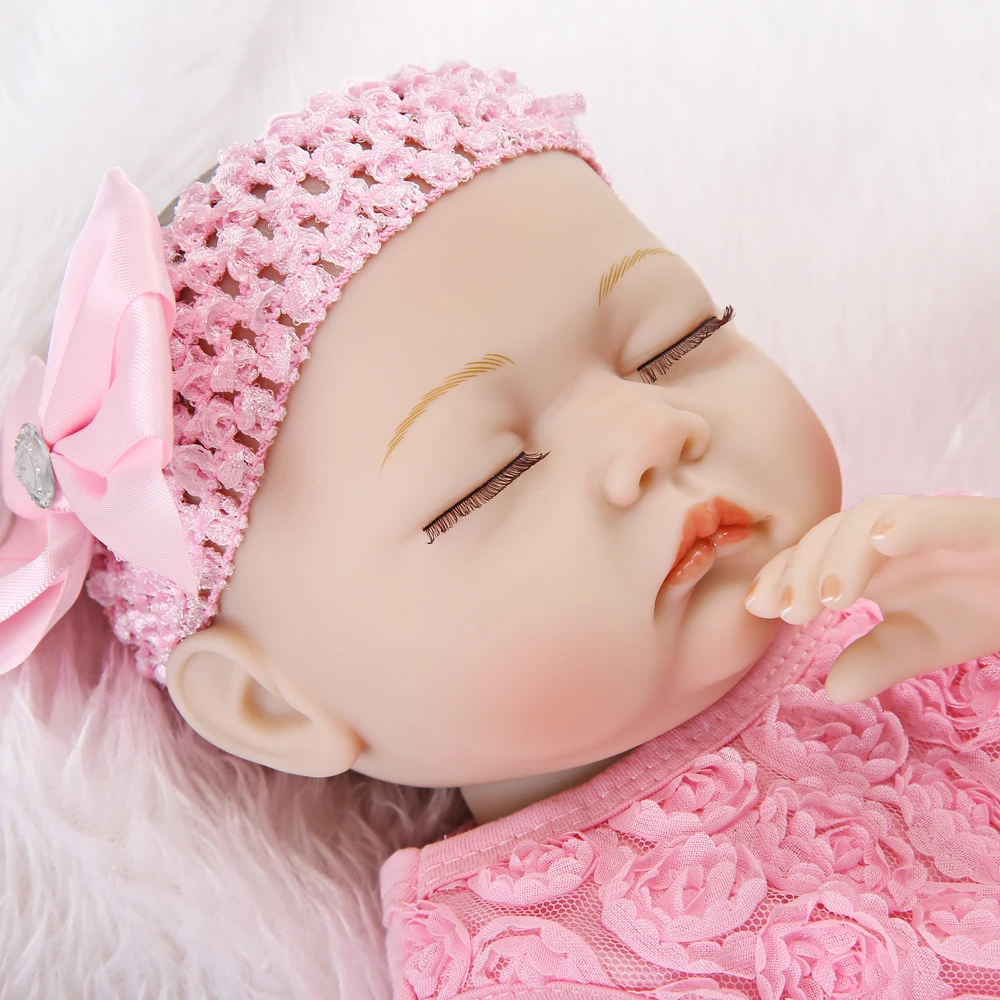 UCanaan 20 дюймов Reborn baby girl куклы реалистичные полный тела Силиконовые Реалистичные Новорожденные куклы ручной работы для малышей игрушки