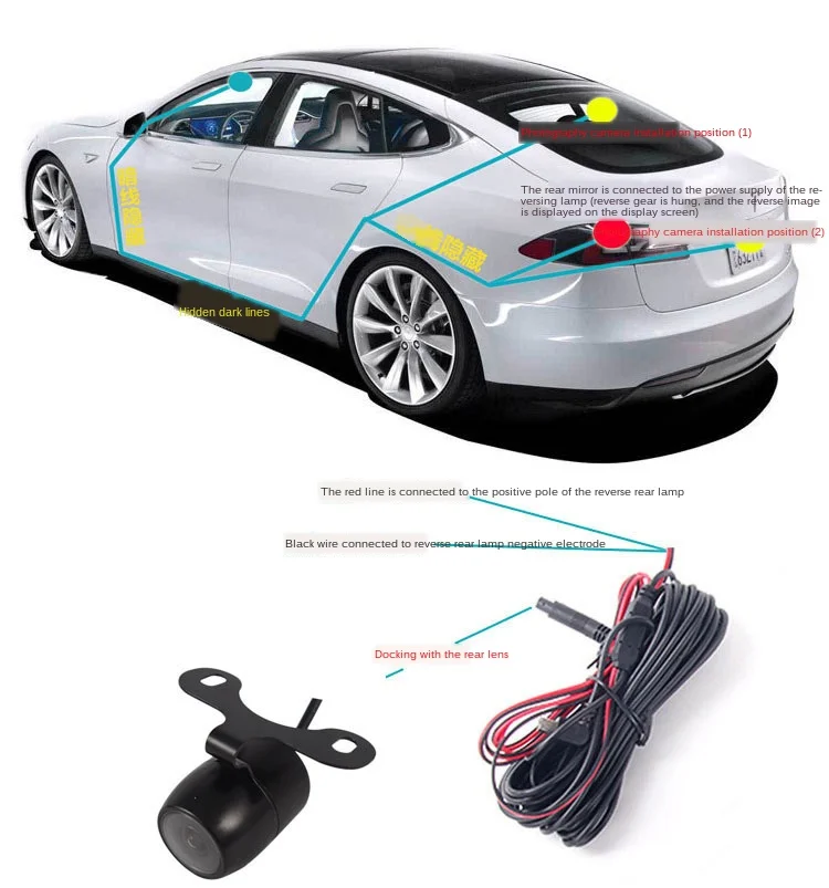 

Road Exploration Driving Recorder Rearview Mirror Double Lens 4.3 High Definition P Wide Angle Night Vision Reversing Parking