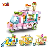 %e3%80%90xdr%e3%80%91 mini city street toys shop building block ice cream burger car diy bricks children educational toys for children kids gift
