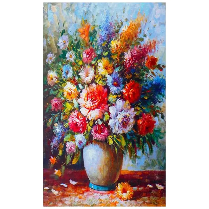 Набор для алмазной вышивки Стразы M68E крестиком с красивыми цветами 5D полное