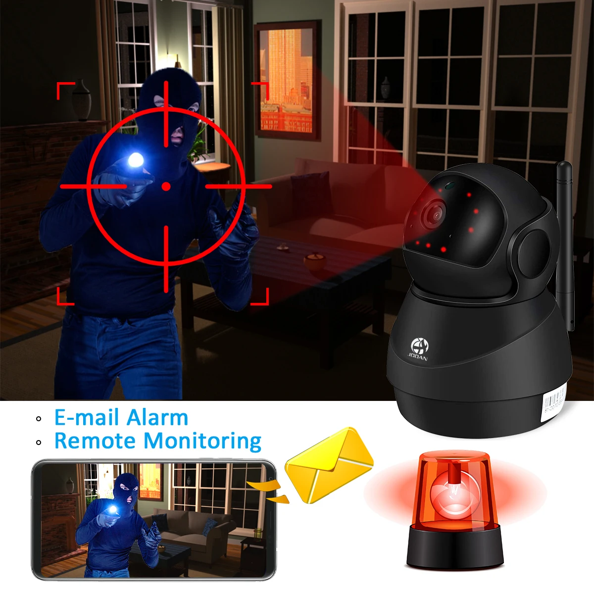 JOOAN, беспроводная ip-камера 2MP, Wifi, домашняя сеть, видеонаблюдение, мини-камера для домашних животных, Домашний Детский монитор, 1080P