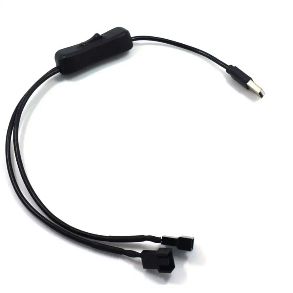 5V 2 Way USB до 4 Pin адаптер конвертер кабель соединитель вентилятора компьютера