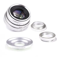 silver mini 35mm f1 6 aps c cctv lensadapter ring2 macro ring for canon ef m eosm mirroless camera m1m3m5
