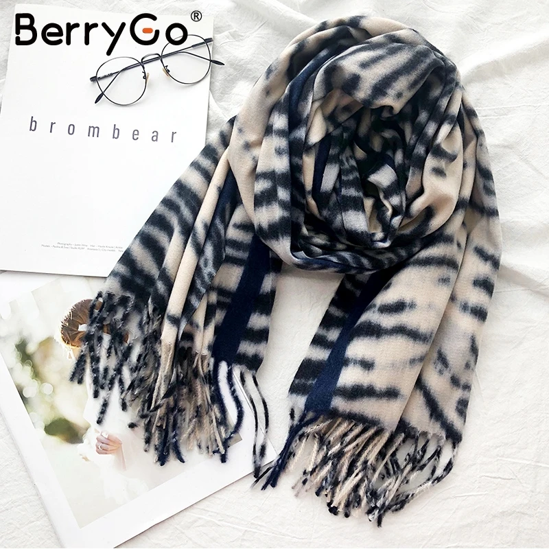BerryGo осень зима Леопардовый принт женский шарф Повседневная Уличная Женская