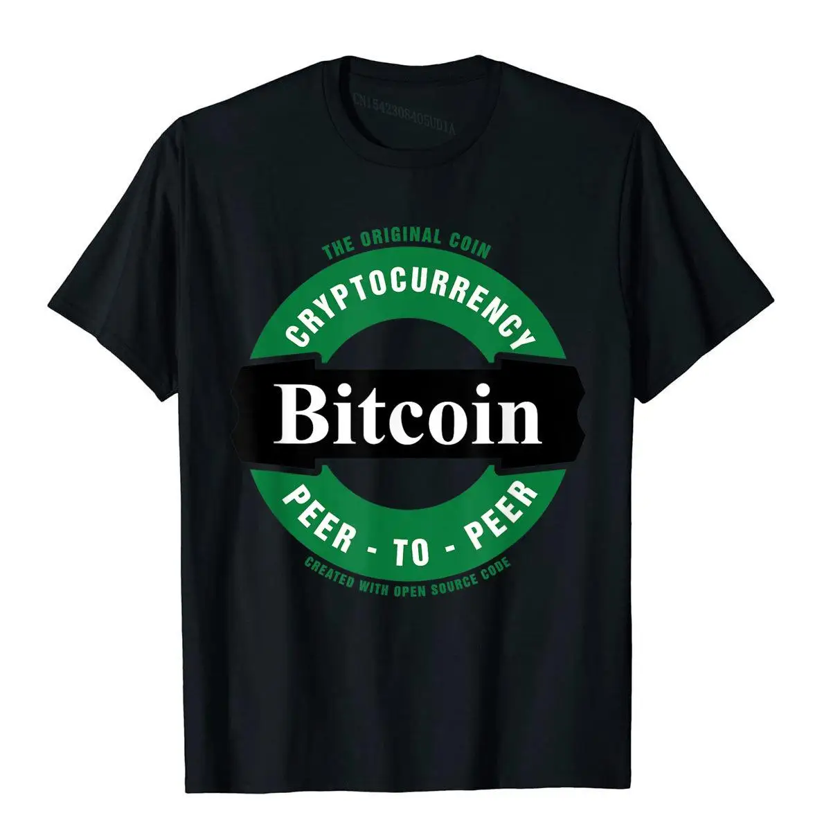 

The Original Coin Cryptocurrency Bitcoin Beer Style T-Shirt Top T-Shirts Youthful Popular Men Tops Tees Casual Cotton