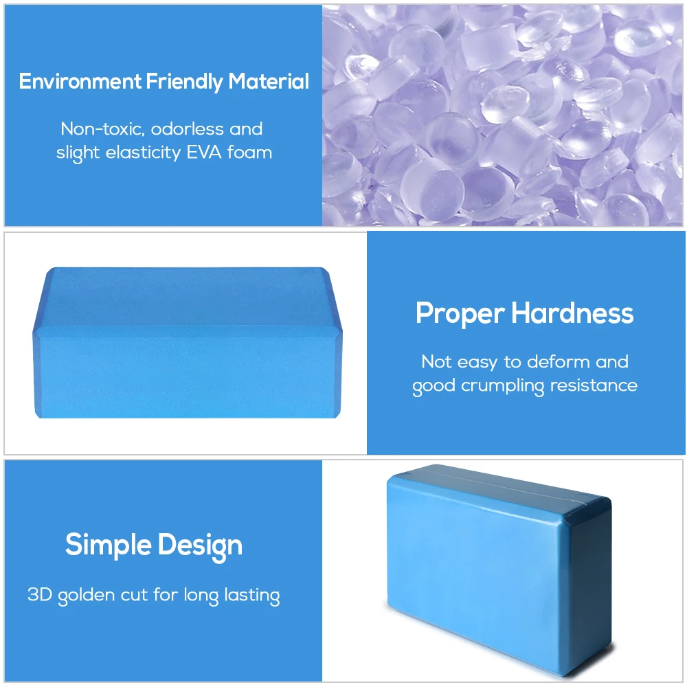 3 шт. EVA набор оборудования для йоги начинающих Коврик Блоки растягивающийся пояс