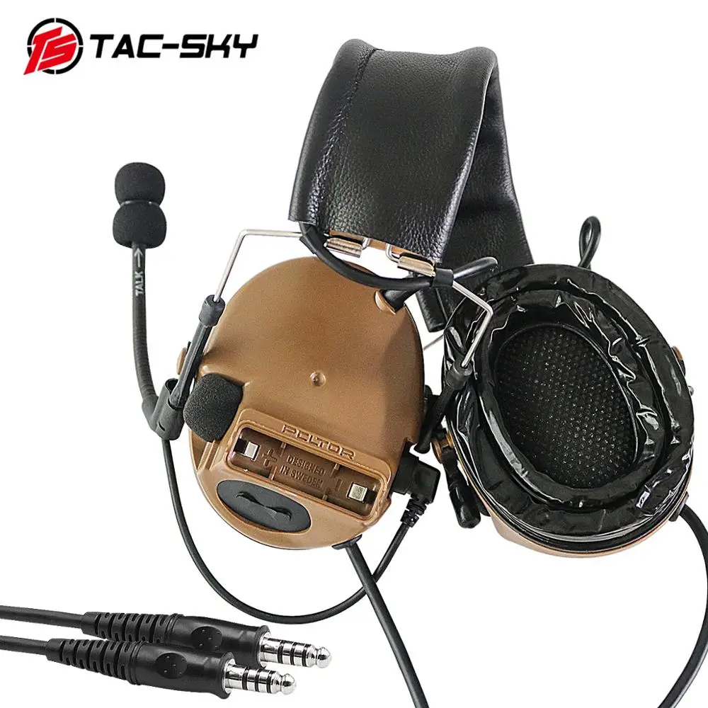 COMTAC TAC-SKY comtac iii силиконовые наушники двухпроходная версия военного слухового шумоподавления звукоснимателя тактическая гарнитура CB