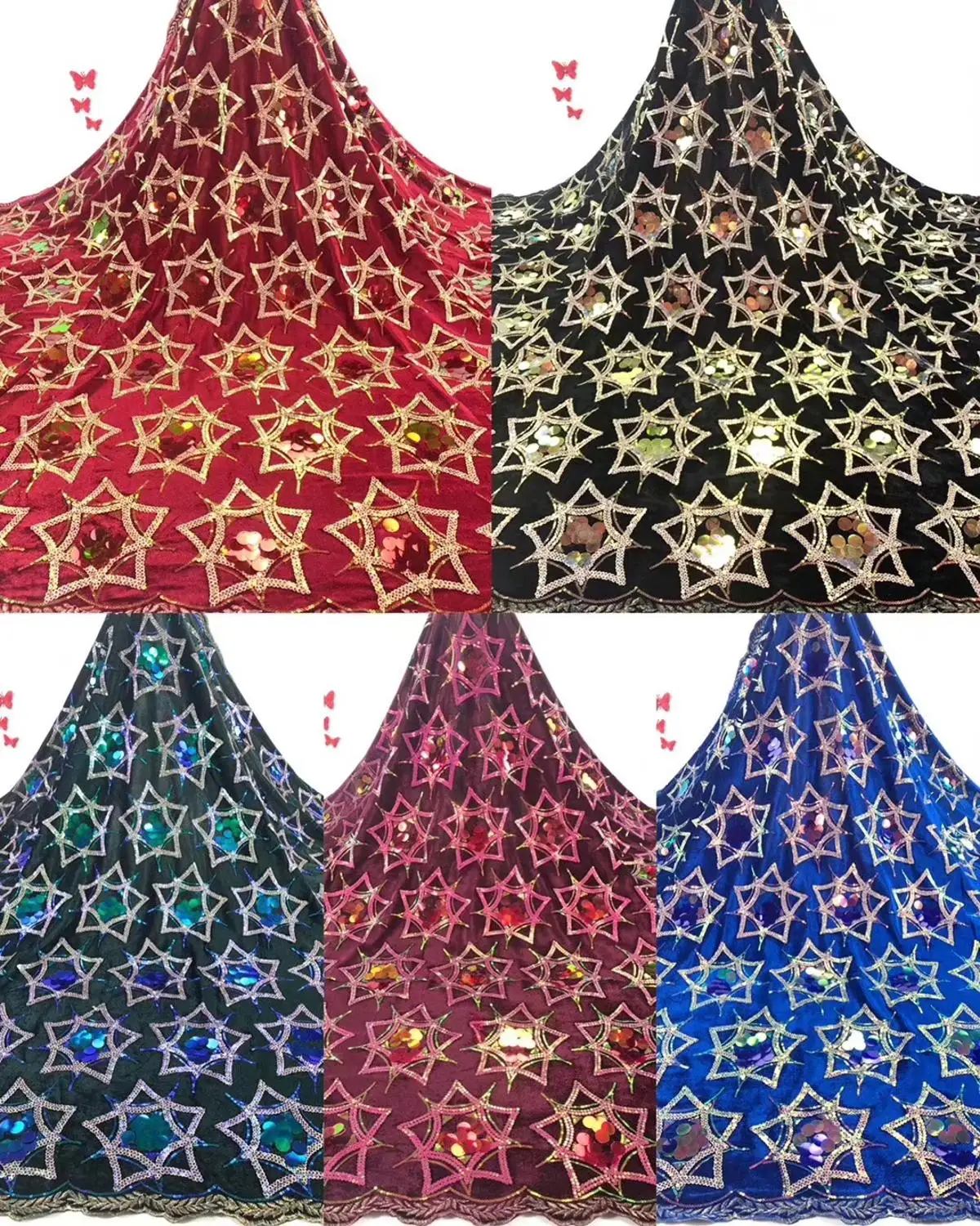 2019 африканская Высококачественная бархатная кружевная ткань с двойными