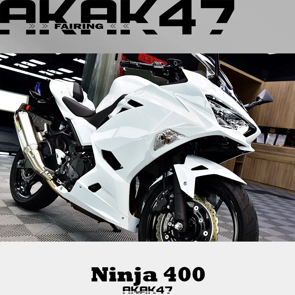 

Bright white Motorcycle Fairing Motorbike Accessories Fairing Full Body Kit Fairing For Kawasaki Ninja400 18 19 20 21 22
