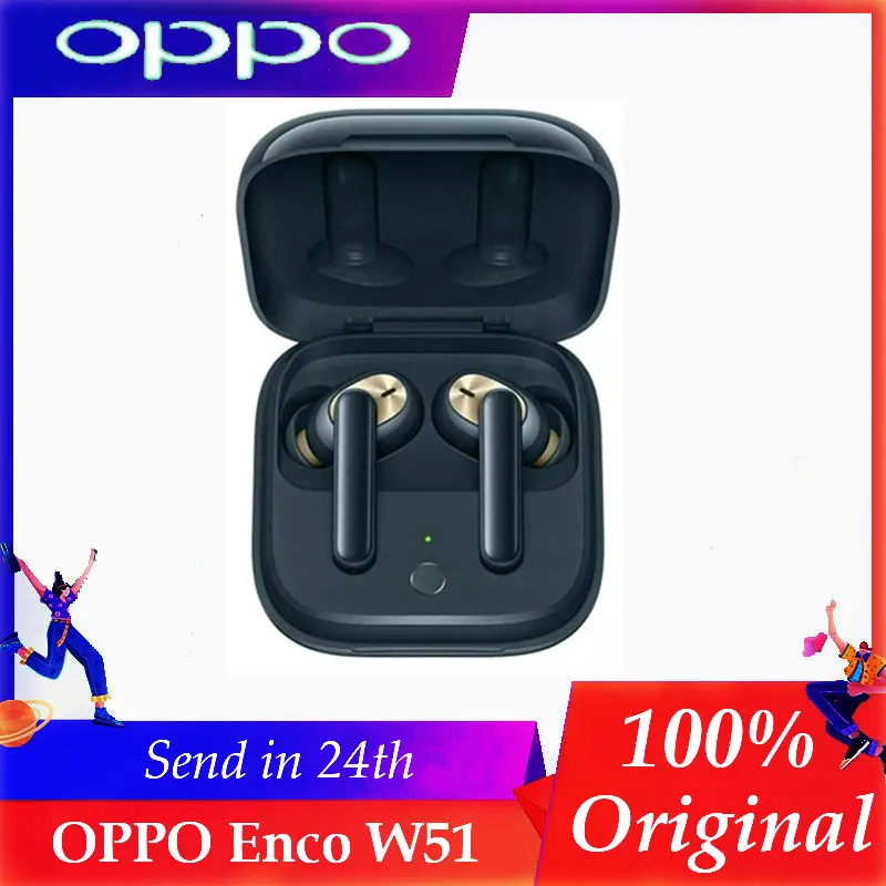 Новые OPPO Enco W51 TWS наушники Bluetooth 5 0 шумоподавление беспроводные для Reno 4 Pro 3 Find X2 ACE