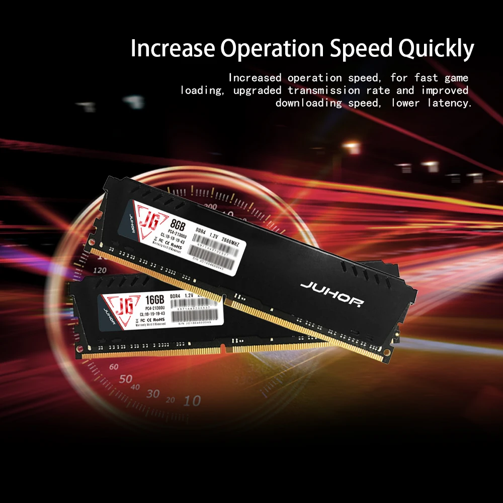 Оперативная память JUHOR DDR4 для настольных ПК 8 ГБ 2400 МГц 1 2 в оперативная низкое