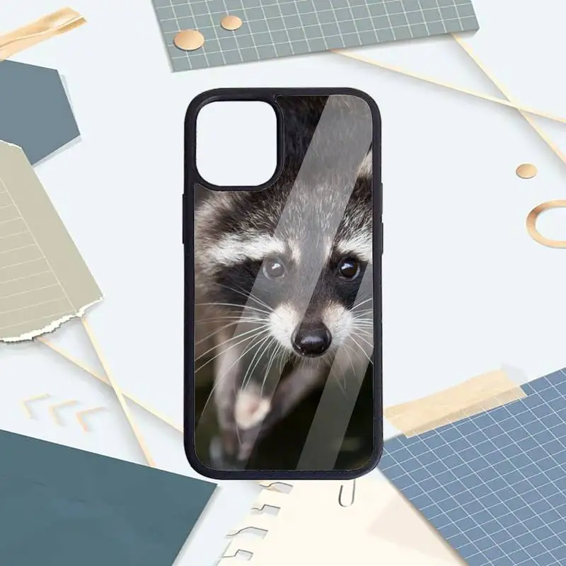 

Raccoon cute funny animal Phone Cases PC for iPhone 11 12 pro XS MAX 8 7 6 6S Plus X 5S SE 2020 XR Luxury brand shell funda