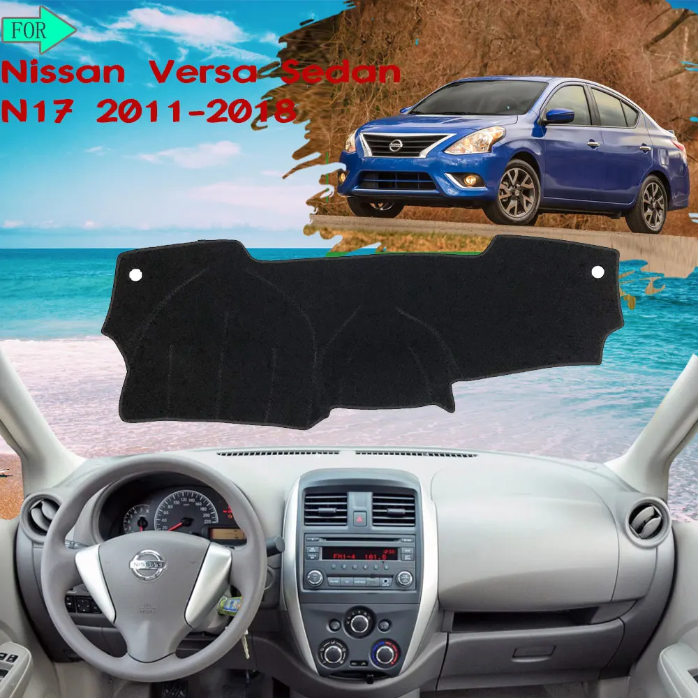 

Dashboard Mat Cover Protective Avoid Light Carpet for Nissan Versa Sedan N17 Almera Sunny Latio 2011~2018 Car-Accessories-Goods