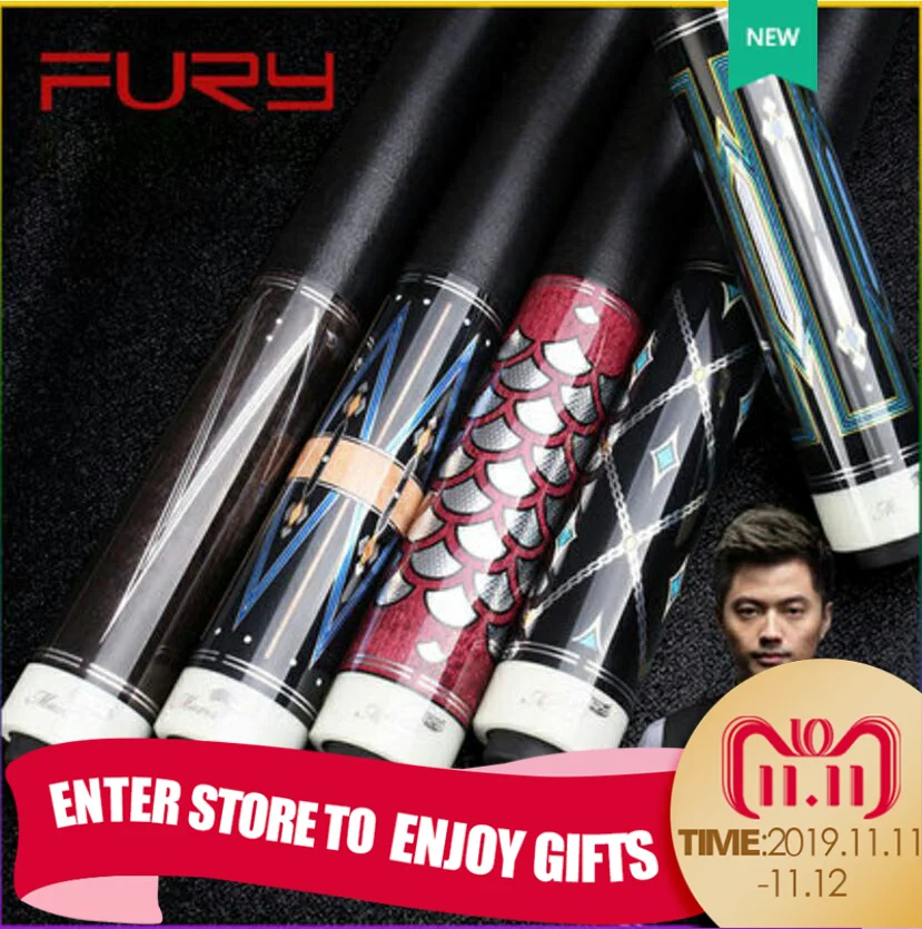 Новый набор кия для бильярдного бассейна серии FURY GC 13 мм клен с наконечником