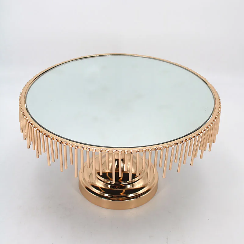 

Plate Mirror Tray Decorative Glass Plate Set for Wedding Dessert Cake Mirror Serving Tray Christmas Cake Plate Party Cake Stand