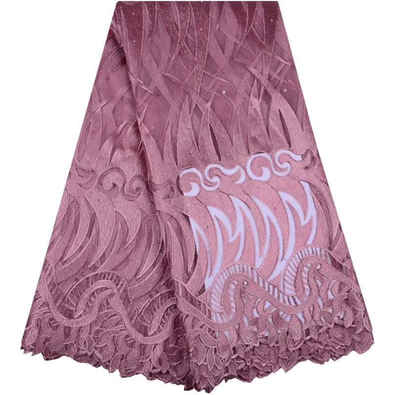 

Latest Stones French Nigerian Cord Laces Fabrics High Quality Tulle African Laces Fabrics Wedding African French Tulle Lace