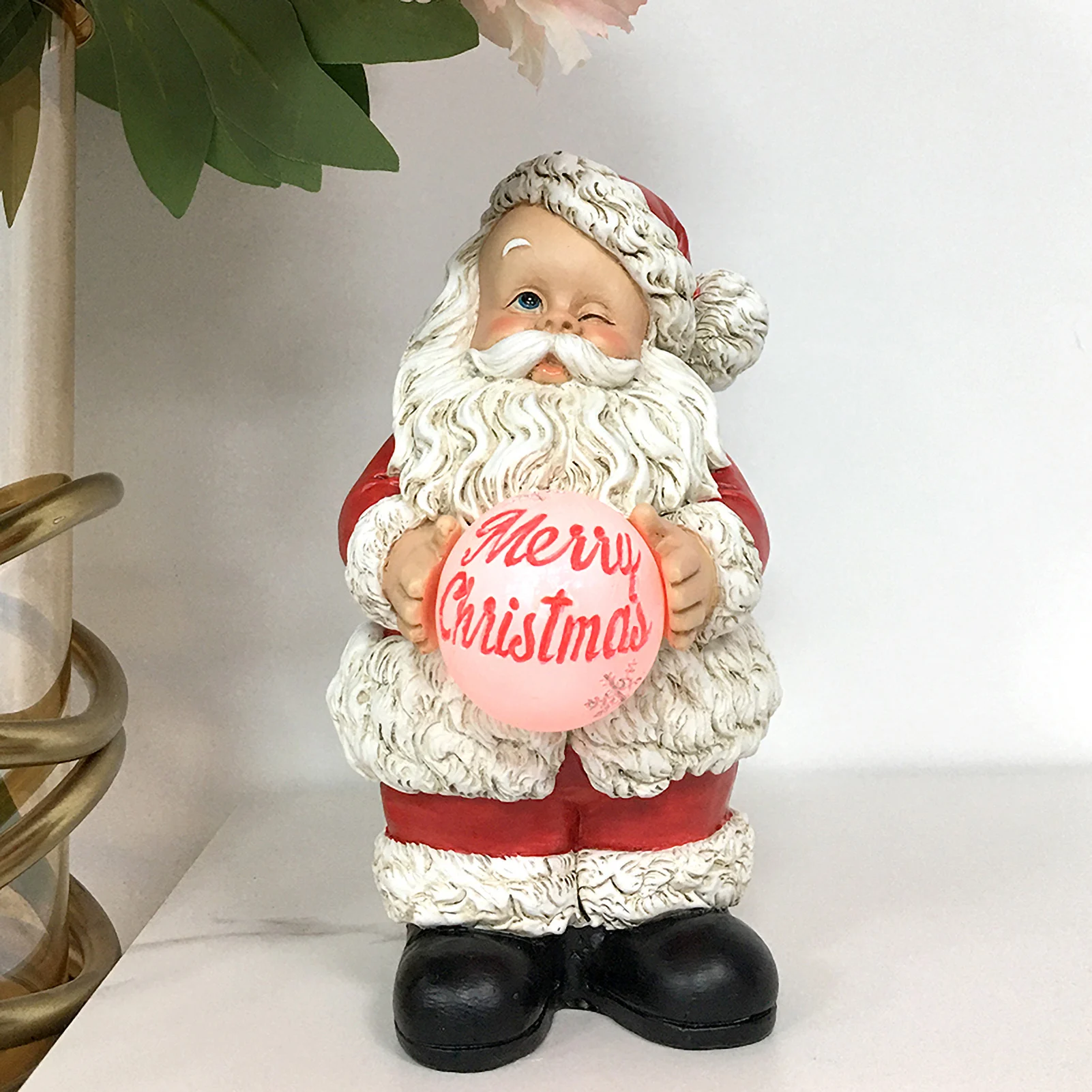 

Декоративная подсветка в виде Санта Клауса из смолы в стиле ретро