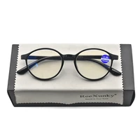 new unisex blue light blocking reading glasses women men round readers vintage comfort eyeglasses flexible spring hinge eyewear