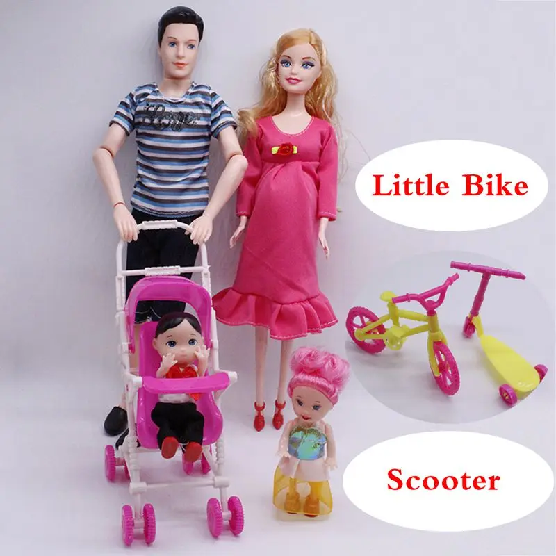 Семейная парная комбинация на 5 человек = 11 дюйма кукла для беременных