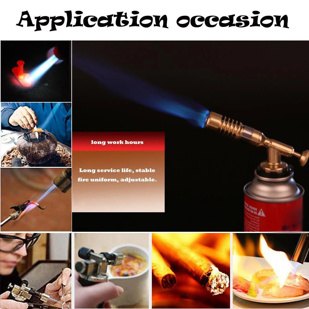 

Portable For MAPP High Temperature Gas Torch Brass Welding Torch Ignition Brazing Solder Welding BBQ