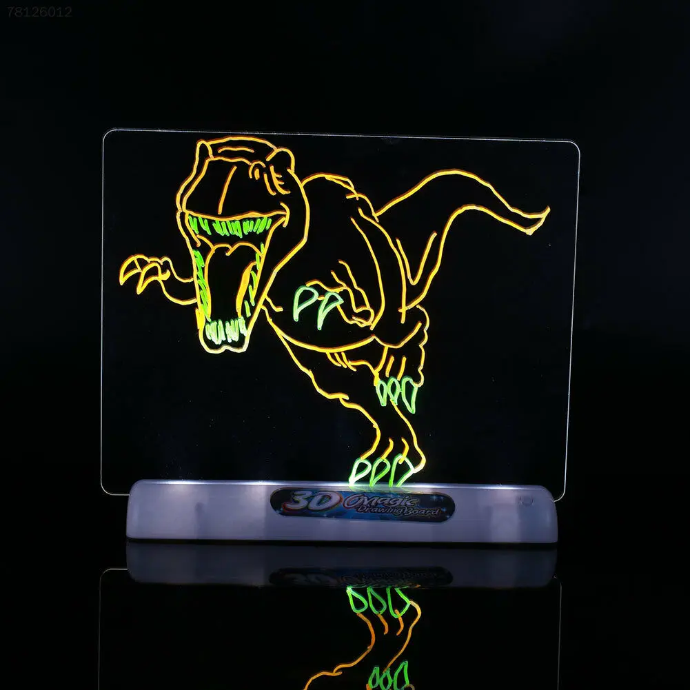 Пластиковая 3D волшебная доска для рисования трехмерная необычная красочная