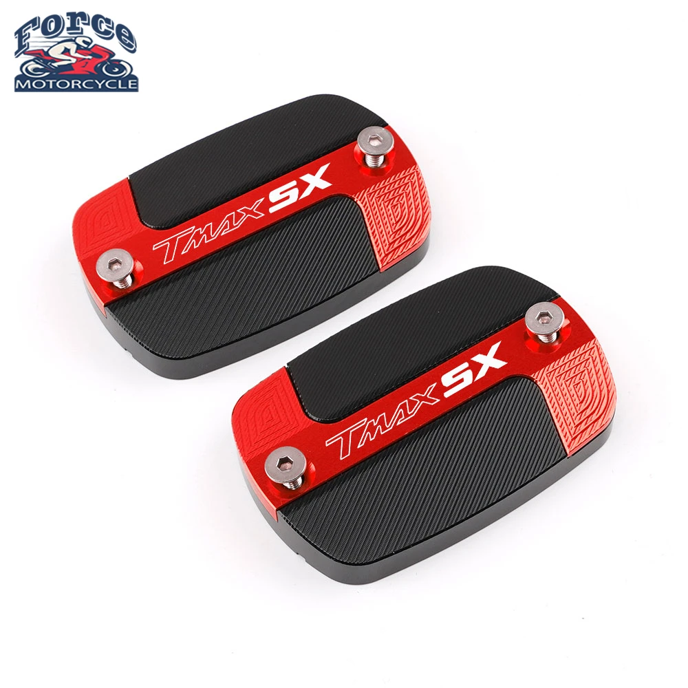

Logo "TMAX SX" New Motorcycle Accessories High Quality CNC Brake Fluid Reservoir Tank Caps Cover For Yamaha TMAX530 SX T-MAX 530