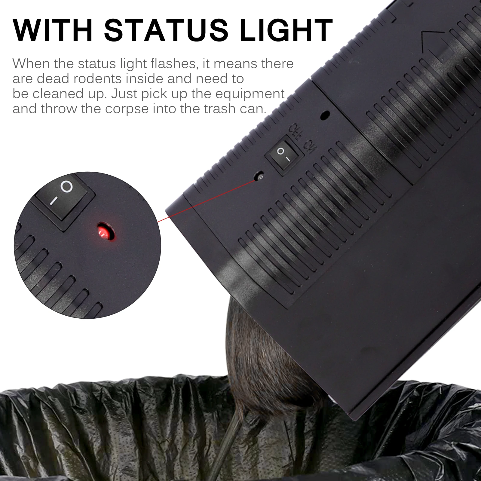 

Электронная ловушка для грызунов, 5000 в, высокое давление, с подсветкой, для спальни, гостиной, офиса