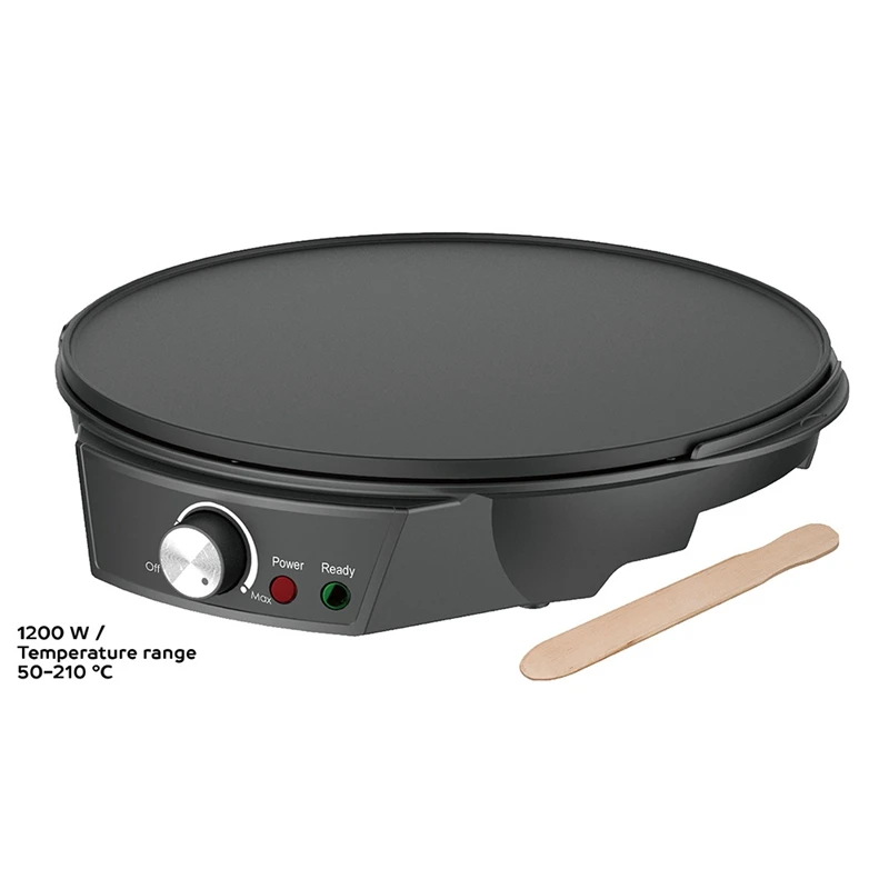 

Best 12 Inch Crepe Maker -Griddle Hot Plate Cooktop with Adjustable Temperature Control and LED Indicator Light EU Plug