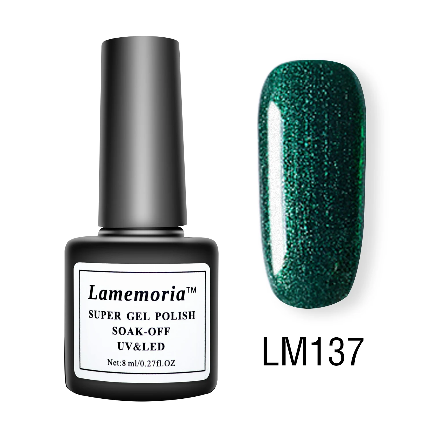LM137 Lamemoria, 8 мл, синий блестящий Гель-лак для ногтей, гибрид, УФ Гель-лак, лаки для маникюра, основной дизайн, маникюр, Нейл-арт, топ, Nagellak - Цвет: LM137