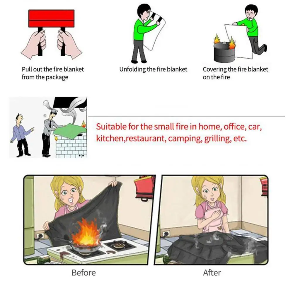 

Fireproof blanket Heat insulation pad Outdoor camping barbecue protective cloth High temperature resistant stove mat