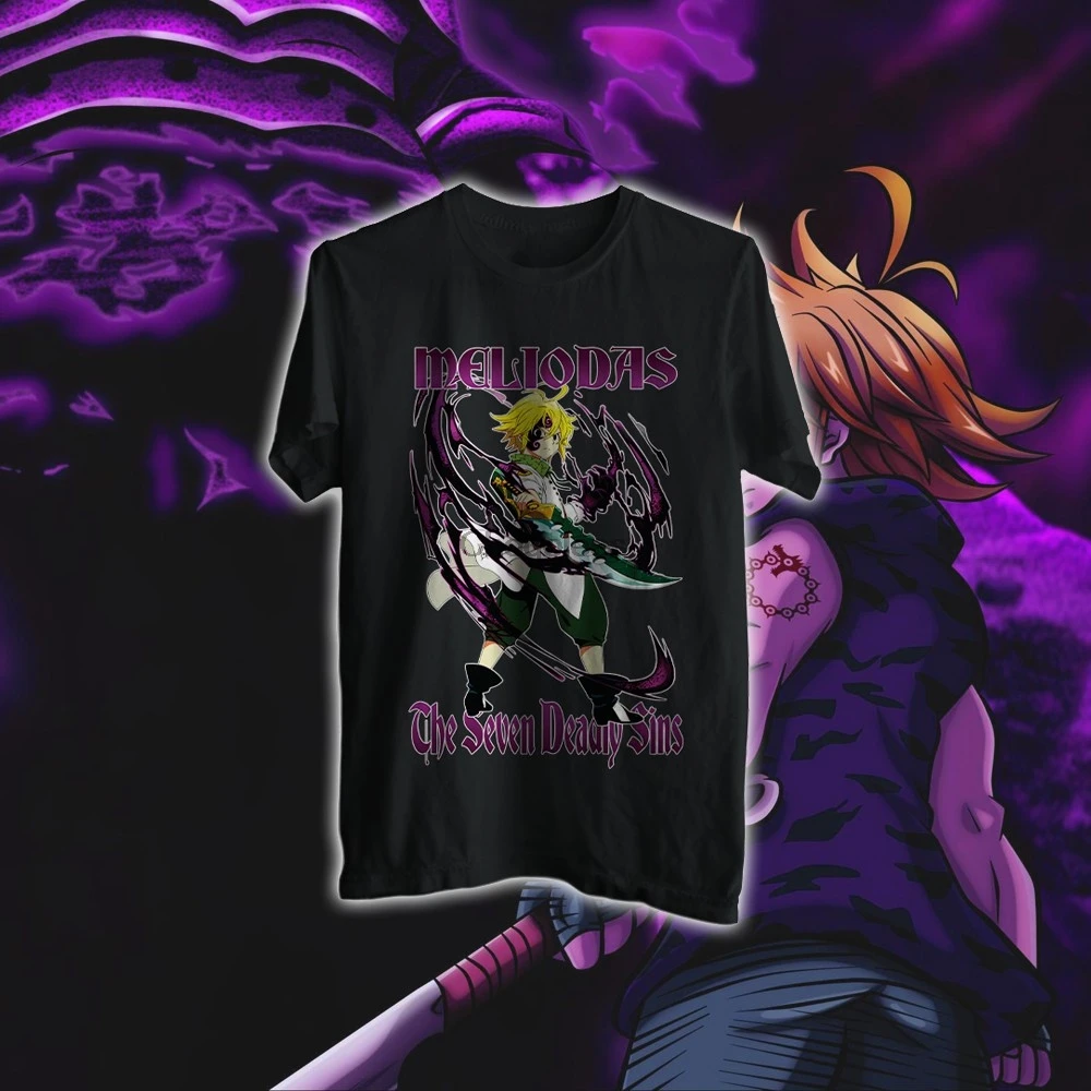 Футболка мелиодас с надписью HOMAGE семи смертных грехов |