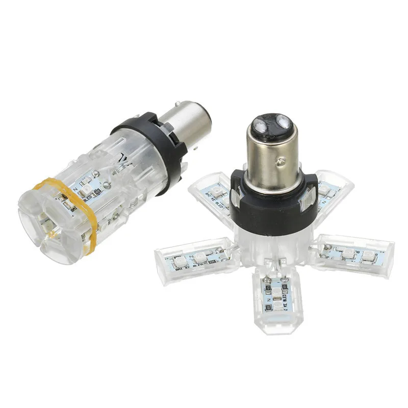 2Pcs 12V Red LED Spider Light brake tail Led Stop Bulbs 3157S 41-SMD Warning Rear Turn Signals | Автомобили и мотоциклы