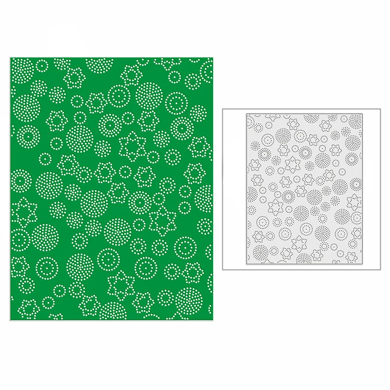 

New 2021 Spotted Circle Star Panel DIY Background Craft Metal Cutting Dies for Scrapbooking and Card Making Embossing No Stamps