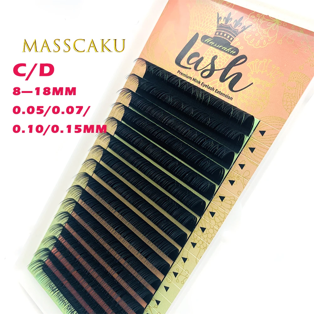 

MASSCAKU Maquiagem Makeup Lashes 1 Cases Individual Eyelash High Quality Soft Natural Faux Cils